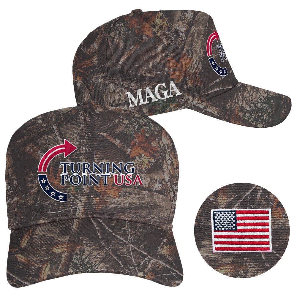 Charlie Kirk Hat Turning Point USA Hat Embroidered Camo Make America Great Again Cap - Lilybirchmarket