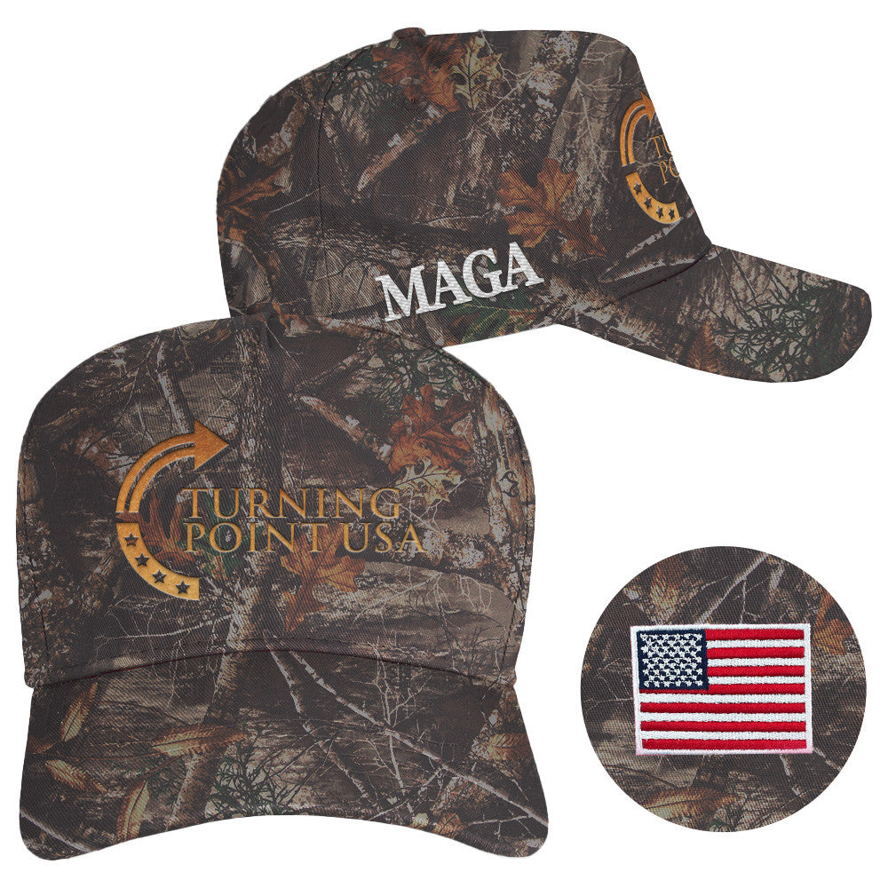 Charlie Kirk Hat Turning Point USA Hat Embroidered Camo Make America Great Again Merch - Lilybirchmarket