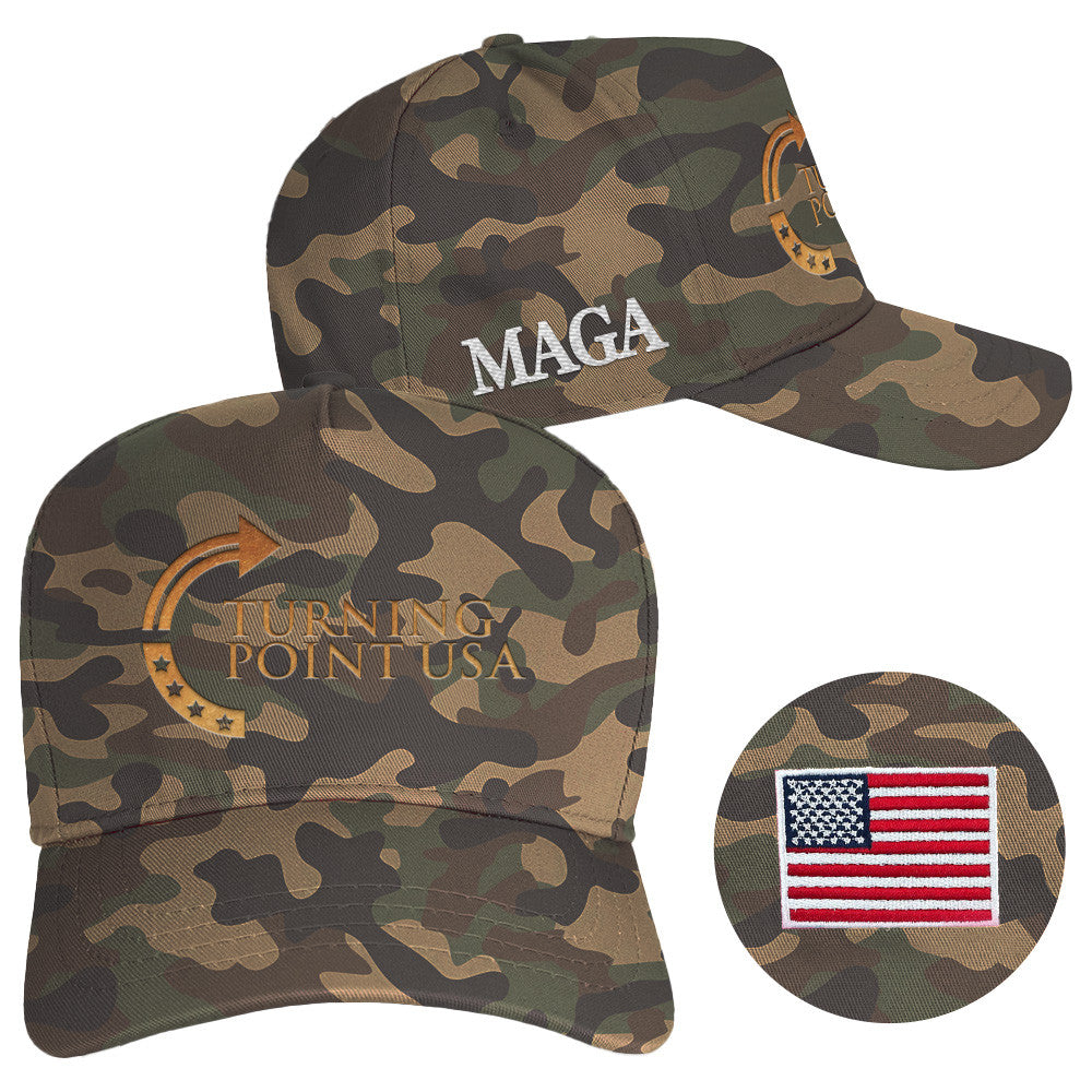 Charlie Kirk Hat Turning Point USA Hat MAGA Camo Cap Embroidered Trump Lovers Gifts - Lilybirchmarket