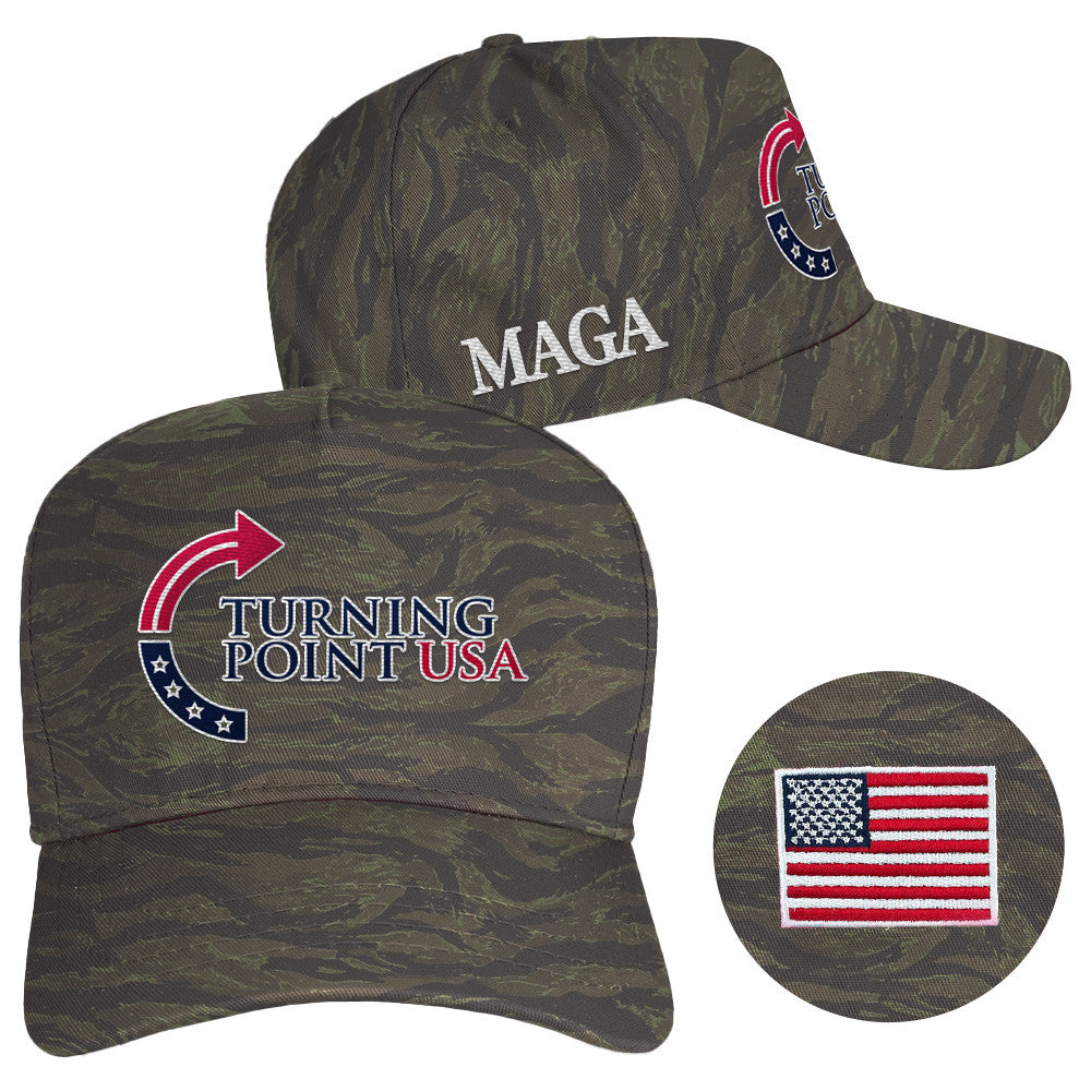 Charlie Kirk Hat Turning Point USA Hat MAGA Embroidered Camo Cap Patriotic Gifts - Lilybirchmarket