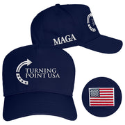 Charlie Kirk Hat Turning Point USA Hat MAGA Embroidered Navy Cap Supporters Gifts - Lilybirchmarket