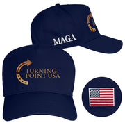 Charlie Kirk Hat Turning Point USA Hat MAGA Embroidered Navy Cap Trump Fan Gifts - Lilybirchmarket