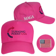 Charlie Kirk Hat Turning Point USA Hat MAGA Embroidered Pink Cap Mom Gifts - Lilybirchmarket