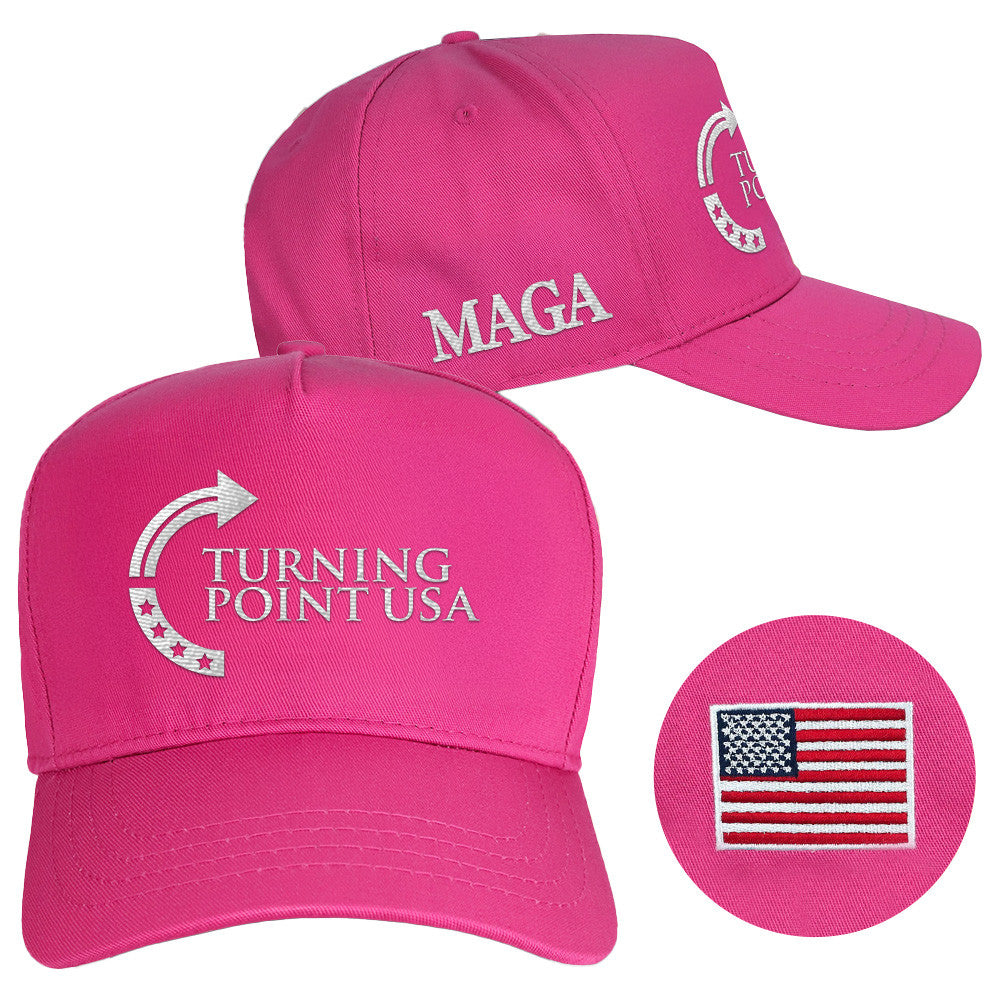 Charlie Kirk Hat Turning Point USA Hat MAGA Pink Cap Embroidered Mother Gifts - Lilybirchmarket