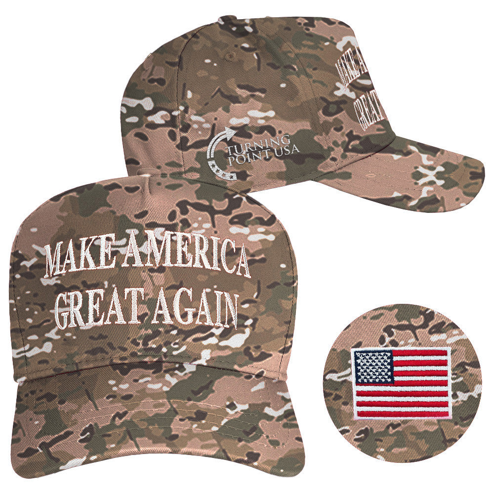 Charlie Kirk Hat Turning Point USA Hat Make America Great Again Camo Embroidered Hat Dad Gifts - Lilybirchmarket