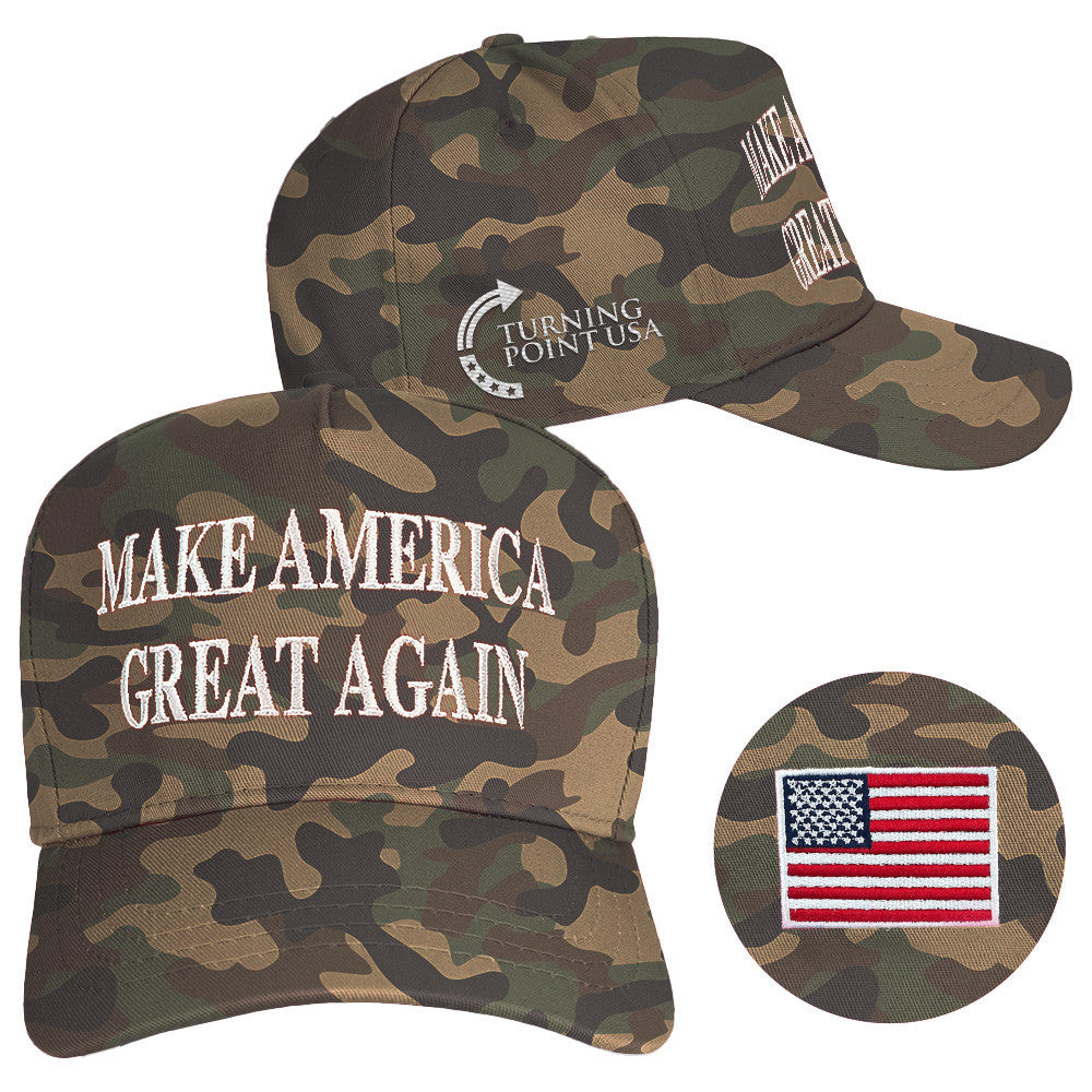 Charlie Kirk Hat Turning Point USA Hat Make America Great Again Camo Embroidered Hat - Lilybirchmarket