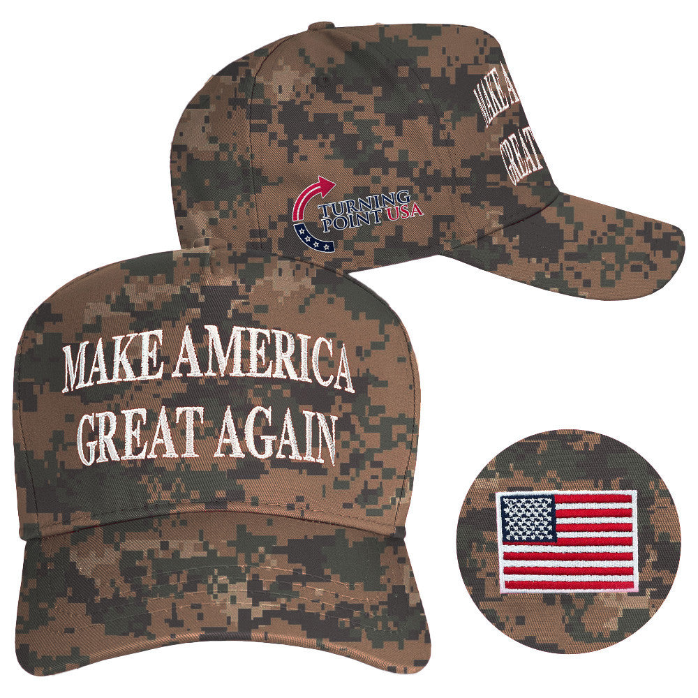 Charlie Kirk Hat Turning Point USA Hat Make America Great Again Camo Hat Embroidered - Lilybirchmarket