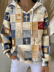 Charlie Kirk Hoodie Christian Cross Faith Bible Verse Patch Charlie Kirk Memorial Apparel - Lilybirchmarket