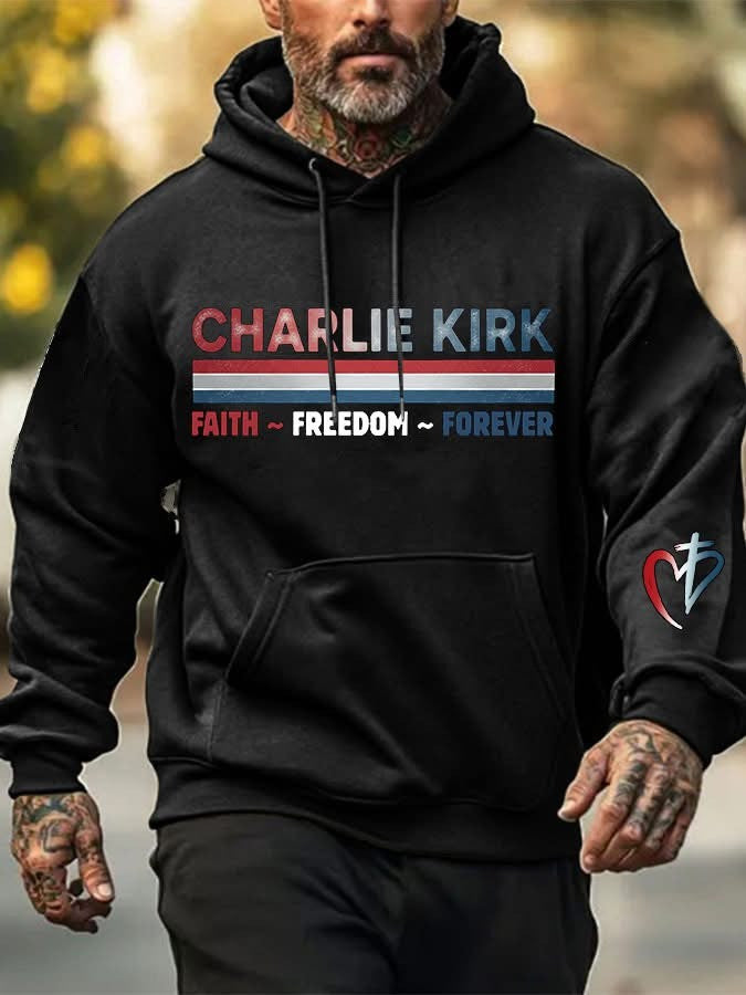 Charlie Kirk Hoodie Faith Freedom Forever Rest In Peace Charlie Kirk Apparel Faith Gifts - Lilybirchmarket