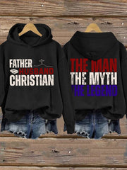 Charlie Kirk Hoodie Father Husband Christian The Man The Myth The Legend Inspired Apparel - Lilybirchmarket