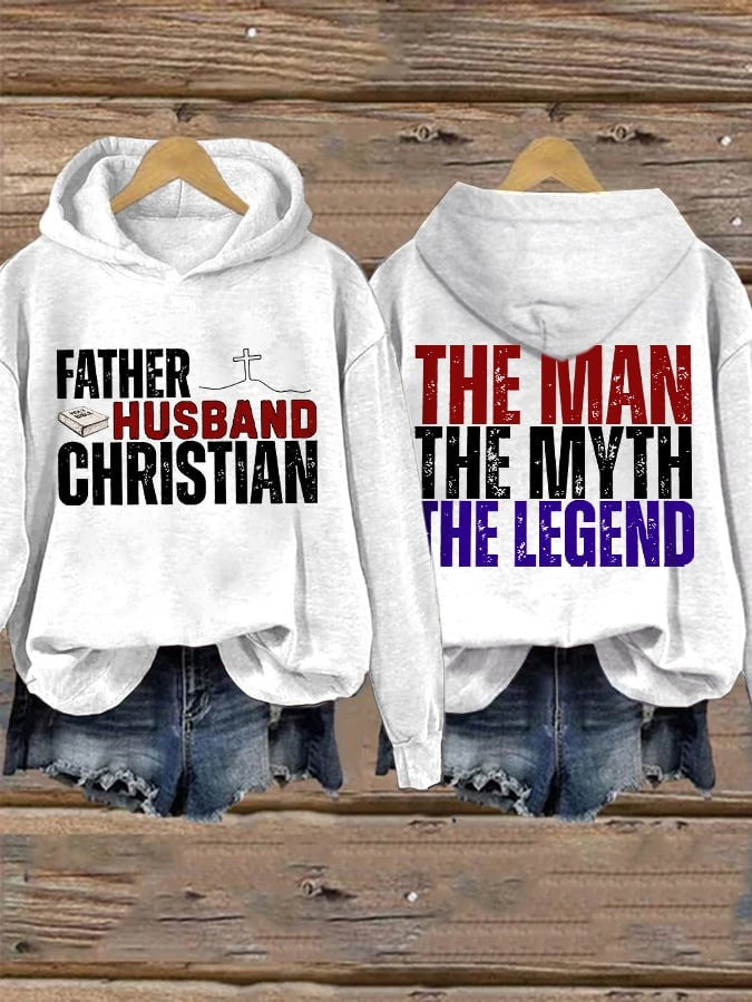 Charlie Kirk Hoodie Father Husband Christian The Man The Myth The Legend Inspired Apparel - Lilybirchmarket