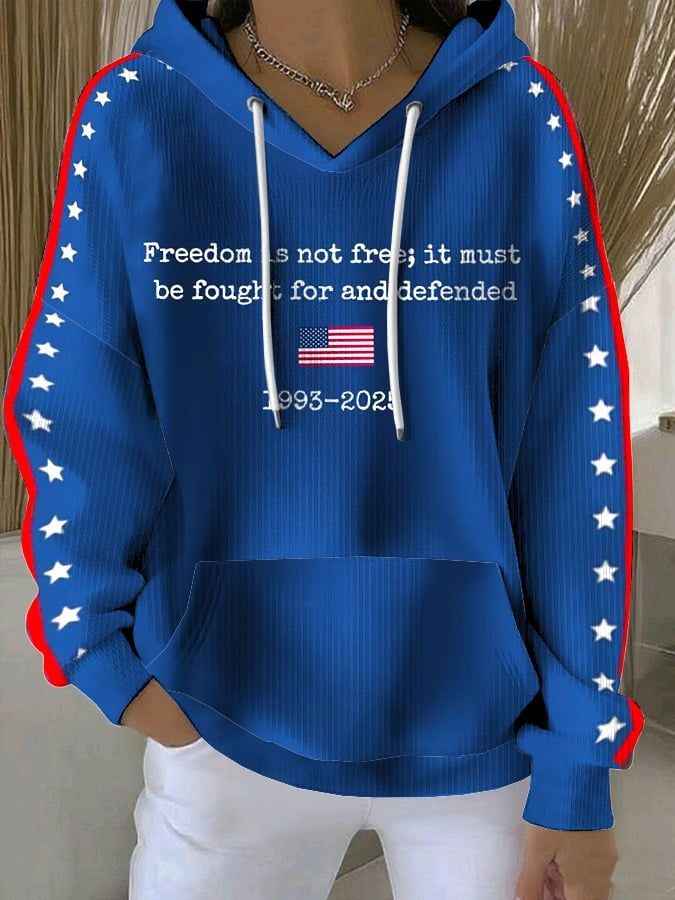 Charlie Kirk Hoodie Freedom Is Not Free It Must Be Fought For And Defended Tribute Gifts - Lilybirchmarket