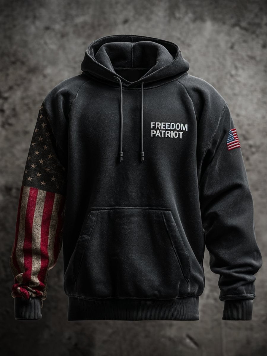 Charlie Kirk Hoodie Freedom Patriot Tribute To Charlie Kirk Apparel Patriotic Gift For Men - Lilybirchmarket