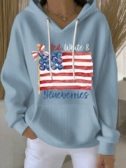 Charlie Kirk Hoodie Red White And Blueberries Turning Point USA Merch Tribute Gifts - Lilybirchmarket