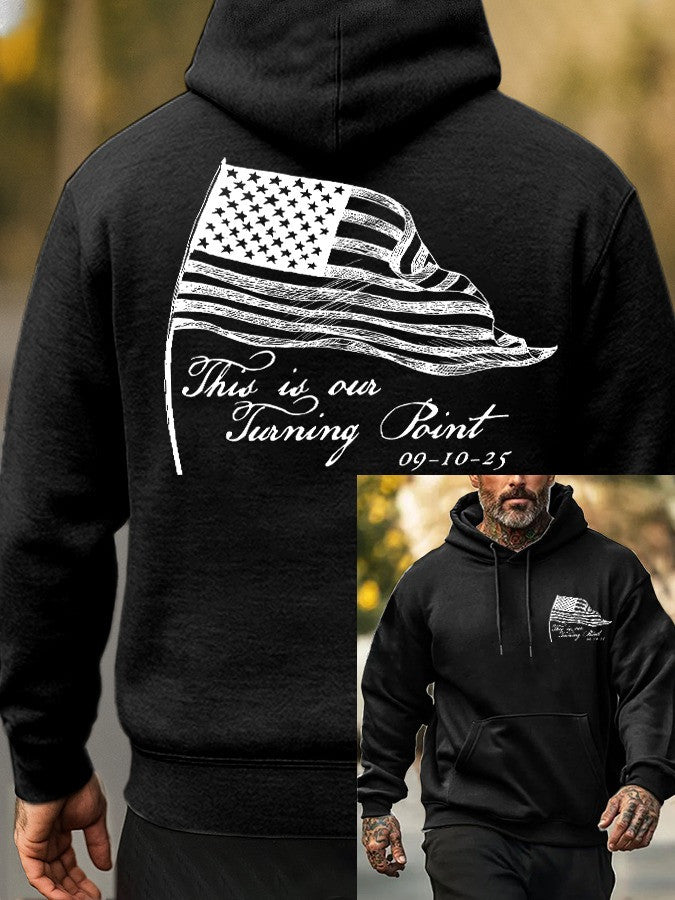 Charlie Kirk Hoodie This Is Our Turning Point USA Flag TPUSA Merch Apparel Gift Ideas - Lilybirchmarket