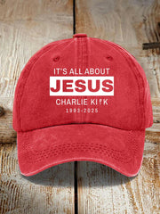 Charlie Kirk It's All About Jesus Hat 1993 2025 Charlie Kirk Website Freedom Cap - Lilybirchmarket