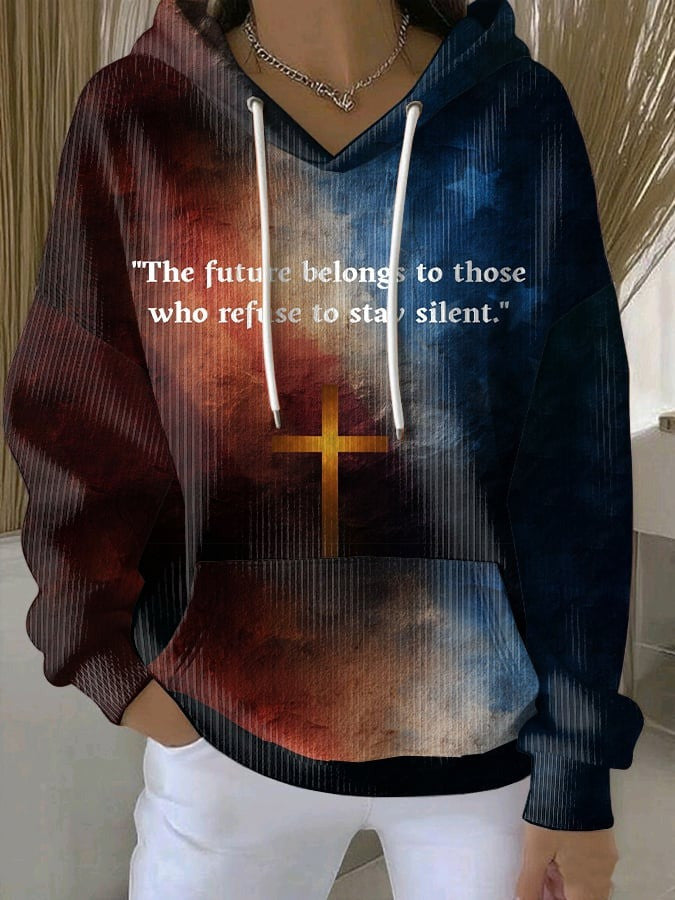 Charlie Kirk Memorial Merch Hoodie The Future Belongs To Those Who Refuse To Stay Silent - Lilybirchmarket