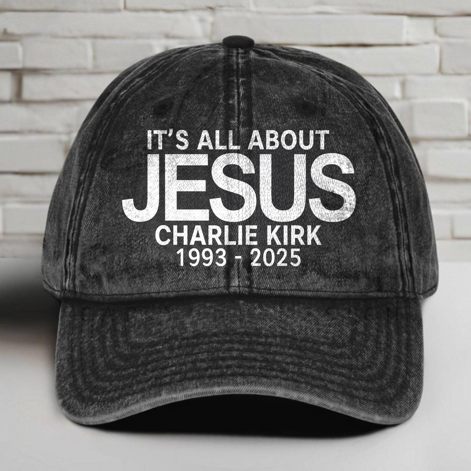 Charlie Kirk Merch Charlie Kirk It's All About Jesus Hat Gifts For Patriots - Lilybirchmarket