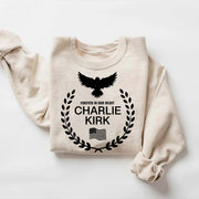 Charlie Kirk Merch Charlie Kirk Memorial Sweatshirt Forever In Our Heart Tribute Sweatshirt - Lilybirchmarket