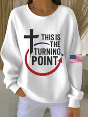 Charlie Kirk Merch Freedom Charlie Kirk Sweatshirt This Is The Turning Point Sweatshirt - Lilybirchmarket