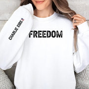 Charlie Kirk Merch Freedom Charlie Kirk Sweatshirt White Freedom Merch Gifts For Mom - Lilybirchmarket
