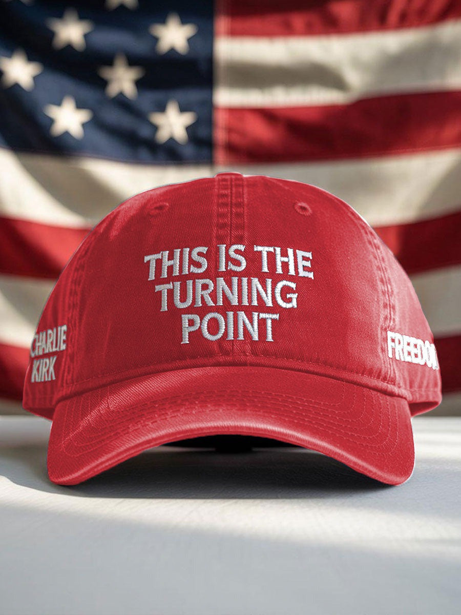 Charlie Kirk Merch Freedom Hat Embroidered This Is The Turning Point Hat Turning Point USA Merch - Lilybirchmarket
