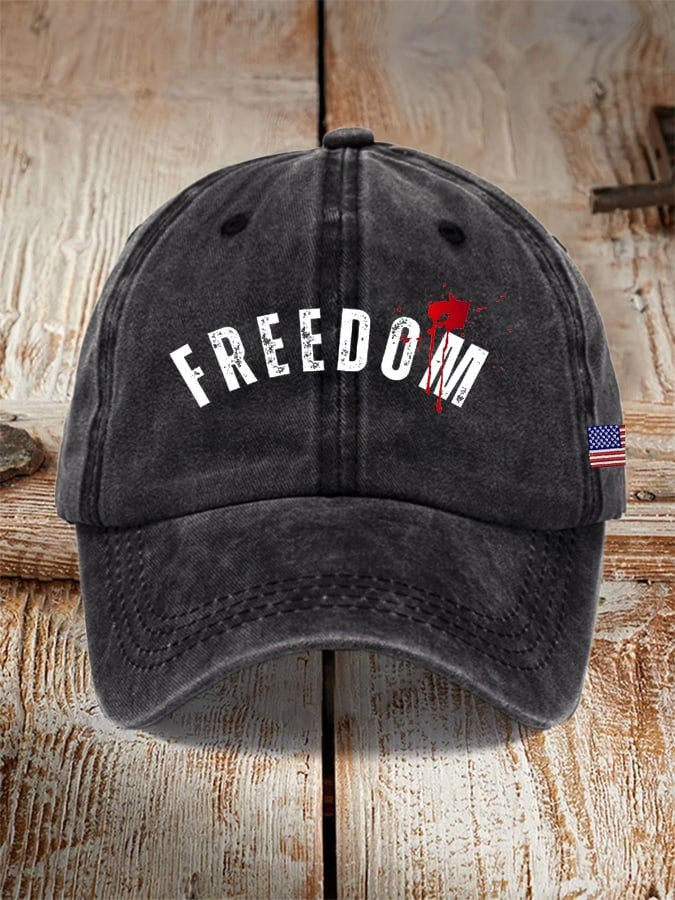 Charlie Kirk Merch Freedom Print Hat Gifts For Patriots - Lilybirchmarket