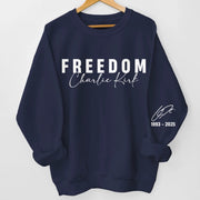 Charlie Kirk Merch Freedom Sweatshirt TPUSA Merch Charlie Kirk Memorial Gifts For Dad - Lilybirchmarket