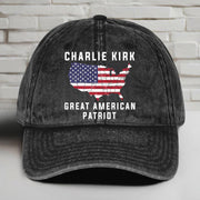 Charlie Kirk Merch Great American Patriot Charlie Kirk Hat Patriotic Gifts For Dad - Lilybirchmarket