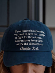 Charlie Kirk Merch If You Believe In Something Hat Charlie Kirk Hat Gifts For MAGA Supporters - Lilybirchmarket