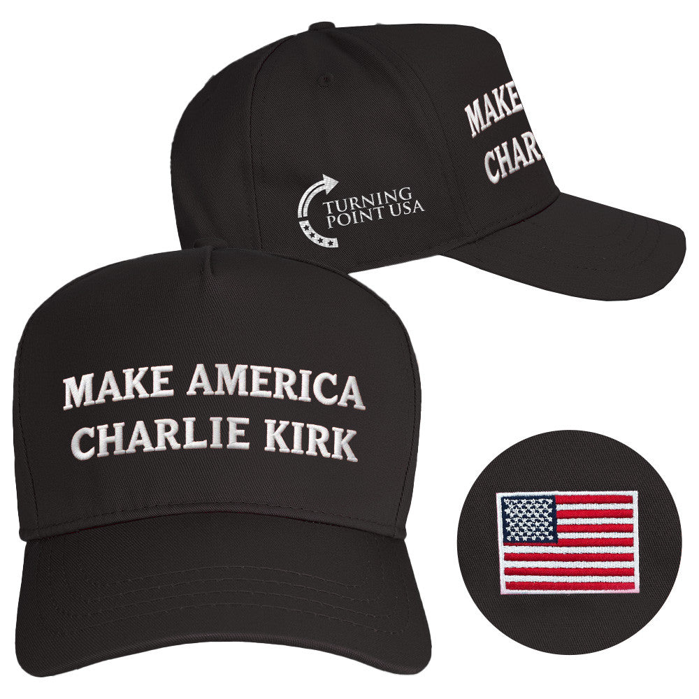 Charlie Kirk Merch Make America Charlie Kirk Hat Embroidered Turning Point USA Merch Dad Gifts - Lilybirchmarket