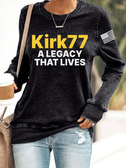 Charlie Kirk Merch Retro A Legacy That Lives Print Sweatshirt Gifts For Patriots - Lilybirchmarket