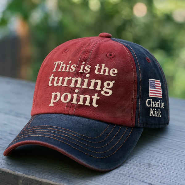 Charlie Kirk Merch This Is The Turning Point Hat Embroidered Charlie Kirk Hat Gifts For Patriot - Lilybirchmarket