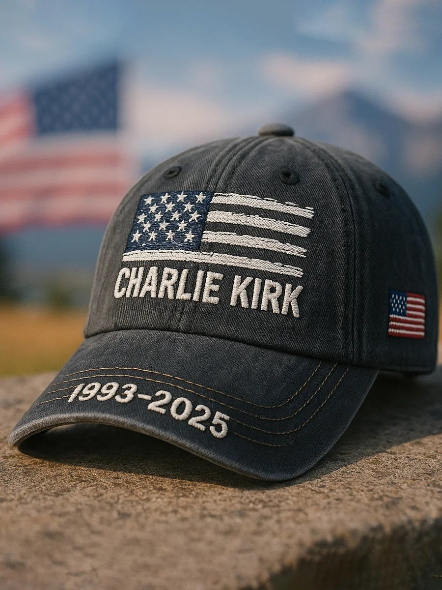 Charlie Kirk Merch True Patriot Justice Print Baseball Cap Gifts For Patriots - Lilybirchmarket