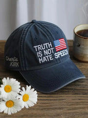 Charlie Kirk Merch Truth Is Not Hate Speech Hat Embroidered RIP Charlie Kirk Hat Gifts - Lilybirchmarket
