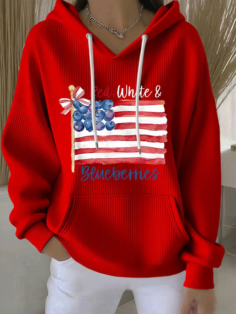Charlie Kirk Red White And Blueberries Hoodie Wear Red On October 14 Day Memorial Apparel - Lilybirchmarket
