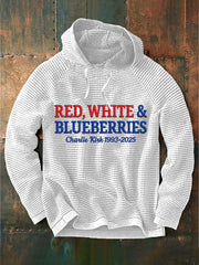 Charlie Kirk Red White And Blueberries Waffle Hoodie Clothes Charlie Kirk Memorial Merch - Lilybirchmarket