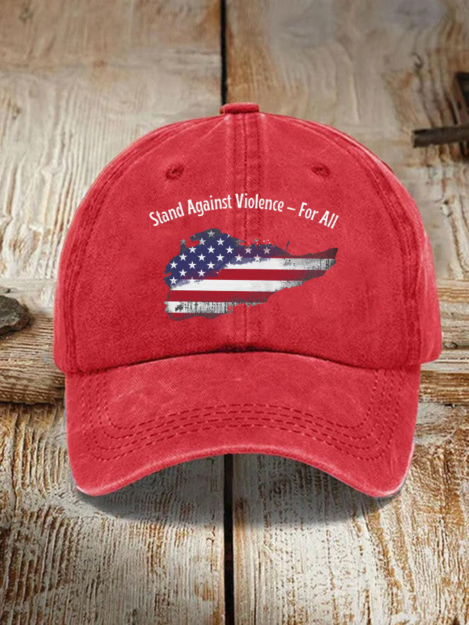 Charlie Kirk Shooters Hat Red Stand Against Violence For All Hat Gifts For Patriots - Lilybirchmarket