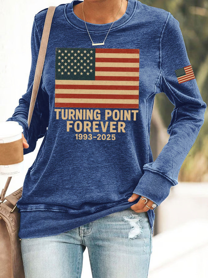 Charlie Kirk Shooters Sweatshirt Women's Turning Point Forever 1993 2025 Sweatshirt - Lilybirchmarket