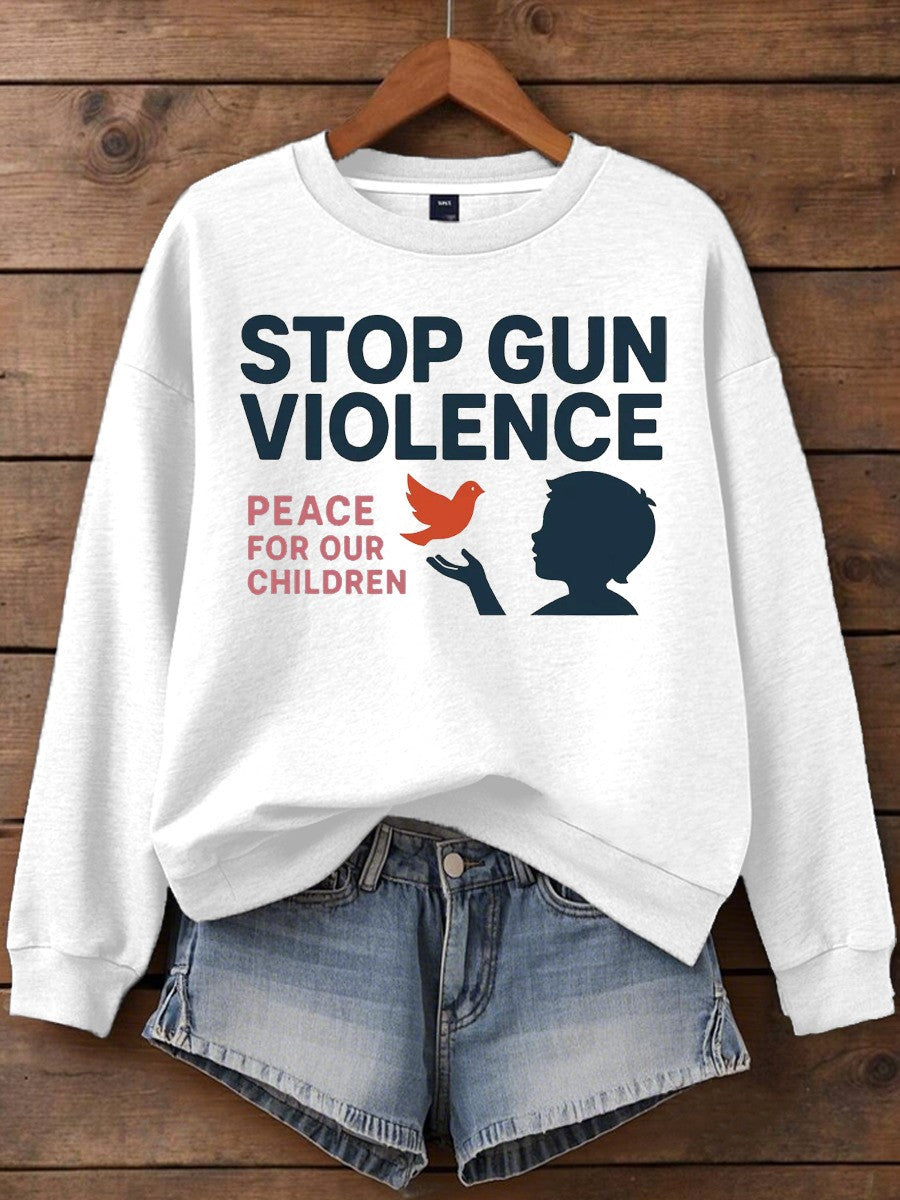 Charlie Kirk Stop Gun Violence Sweatshirt Peace For Our Children Charlie Kirk Quote Gifts - Lilybirchmarket