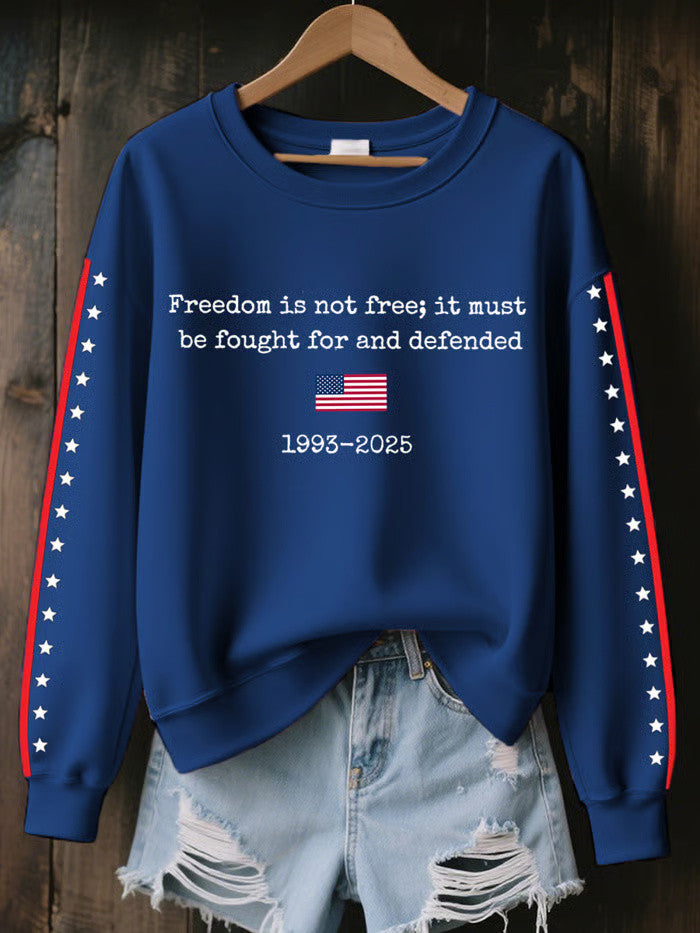 Charlie Kirk Sweatshirt Freedom Is Not Free Sweatshirt Gifts For Wife - Lilybirchmarket