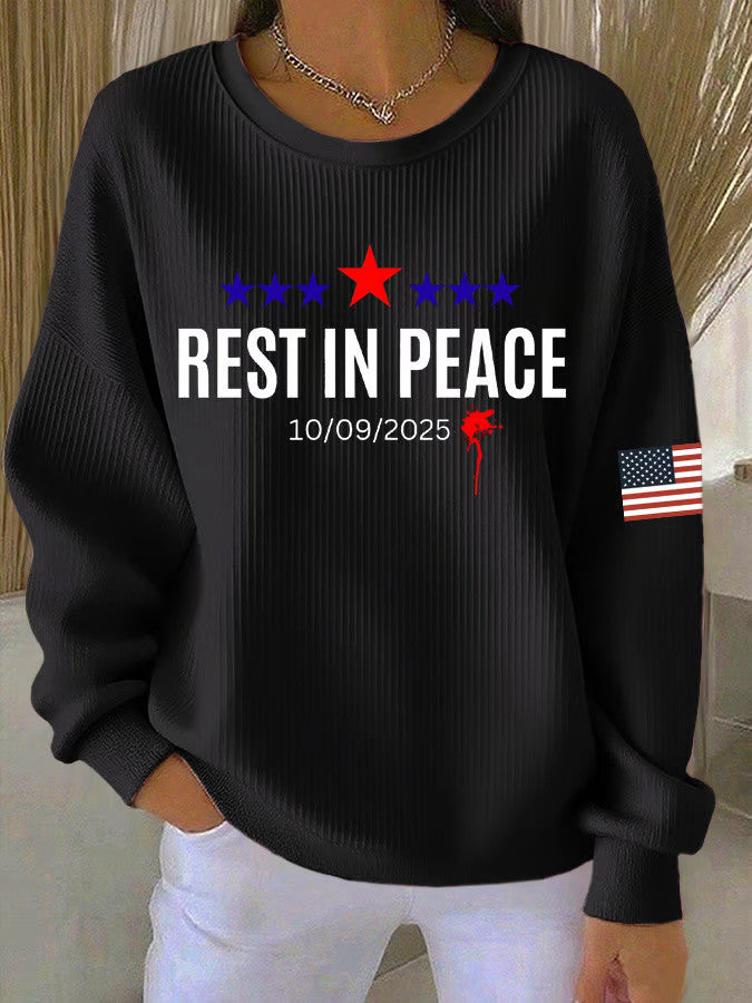 Charlie Kirk Sweatshirt Rest In Peace Sweatshirt Charlie Kirk Shooters Merch - Lilybirchmarket