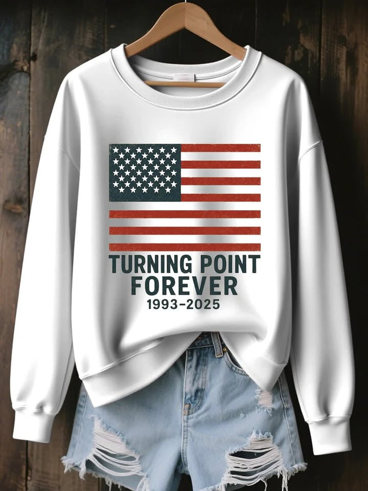 Charlie Kirk Sweatshirt Turning Point Forever 1993 2025 Sweatshirt Charlie Kirk Merch - Lilybirchmarket