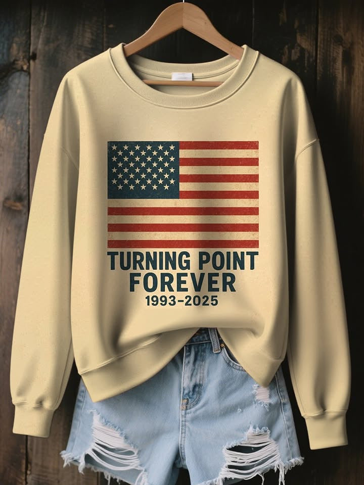Charlie Kirk Sweatshirt Turning Point Forever 1993 2025 Sweatshirt Charlie Kirk Merch - Lilybirchmarket