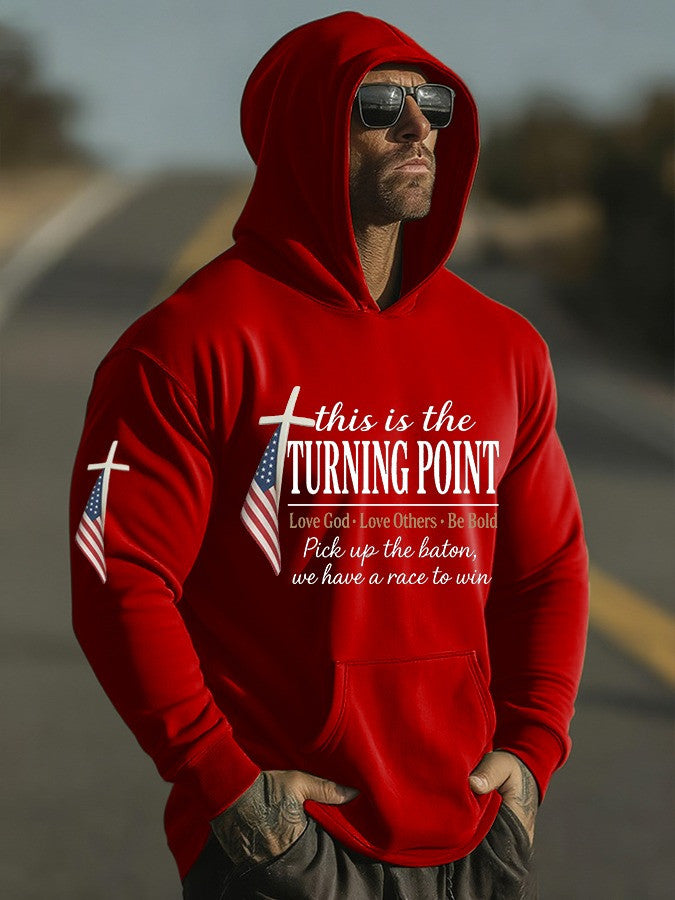 Charlie Kirk This Is The Turning Point USA Men's Hoodie Love God Love Others Be Hold - Lilybirchmarket