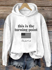 Charlie Kirk This Is Turning Point Hoodie TPUSA Merch Charlie Kirk Memorial Clothing - Lilybirchmarket