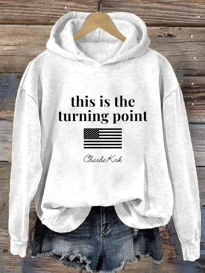 Charlie Kirk This Is Turning Point Hoodie TPUSA Merch Charlie Kirk Memorial Clothing - Lilybirchmarket