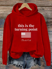 Charlie Kirk This Is Turning Point Hoodie TPUSA Merch RIP Charlie Kirk Memorial Apparel - Lilybirchmarket