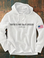 Charlie Kirk Truth Is Not Hate Speech Hoodie Charlie Kirk Hand Sign Commemorative Clothing - Lilybirchmarket