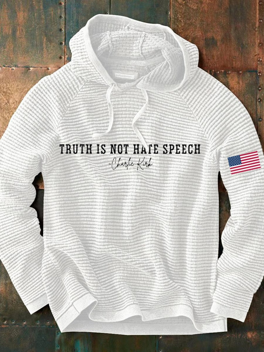 Charlie Kirk Truth Is Not Hate Speech Hoodie Charlie Kirk Hand Sign Commemorative Clothing - Lilybirchmarket